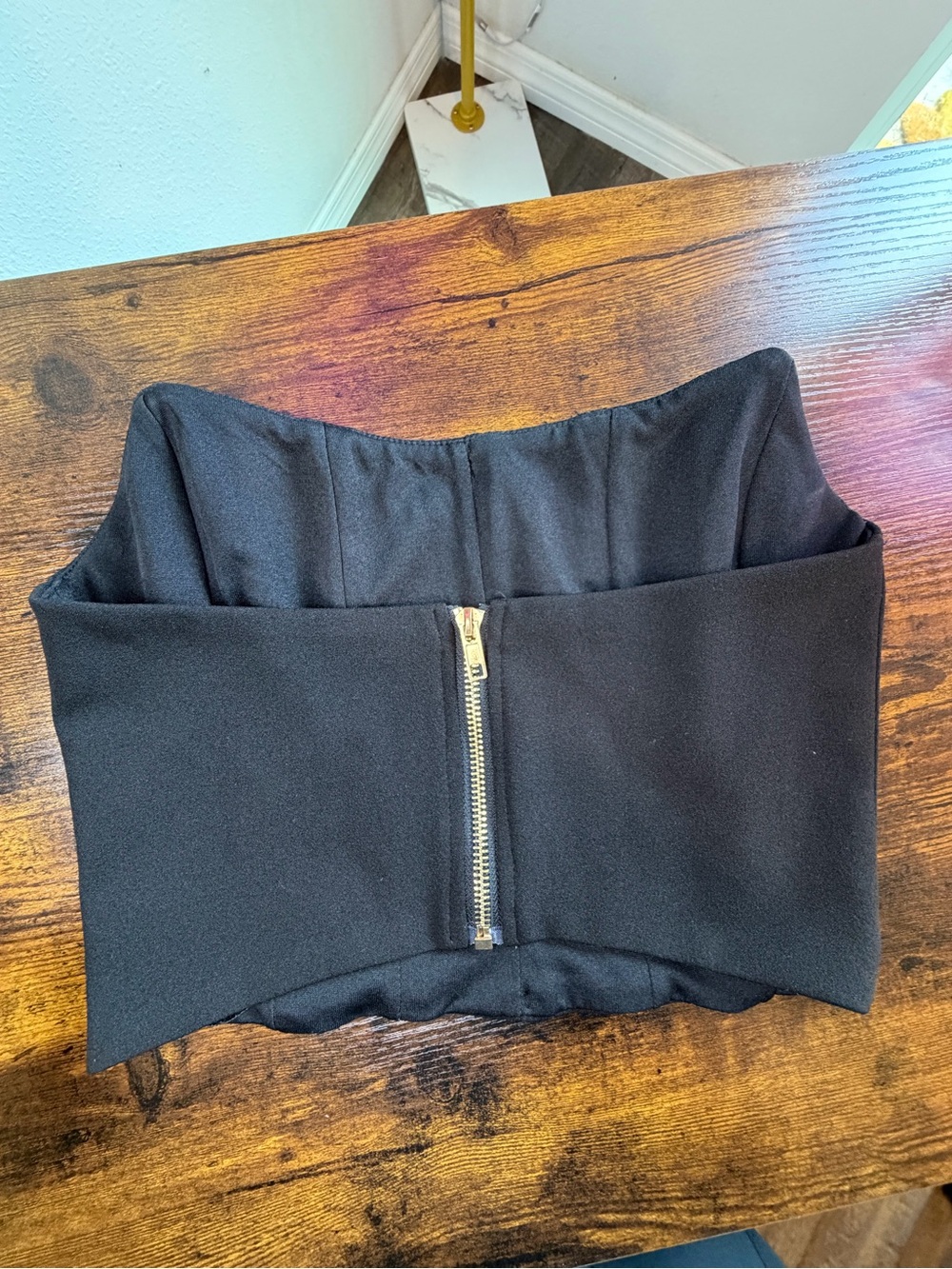 Nasty Gal Black Strapless Corset-Style Top - Picture 2 of 5